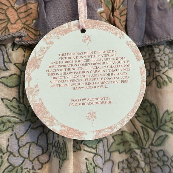 Victoria Dunn Ophelia Blouse Floral Peasant Style Top NWT - Picture 7 of 7